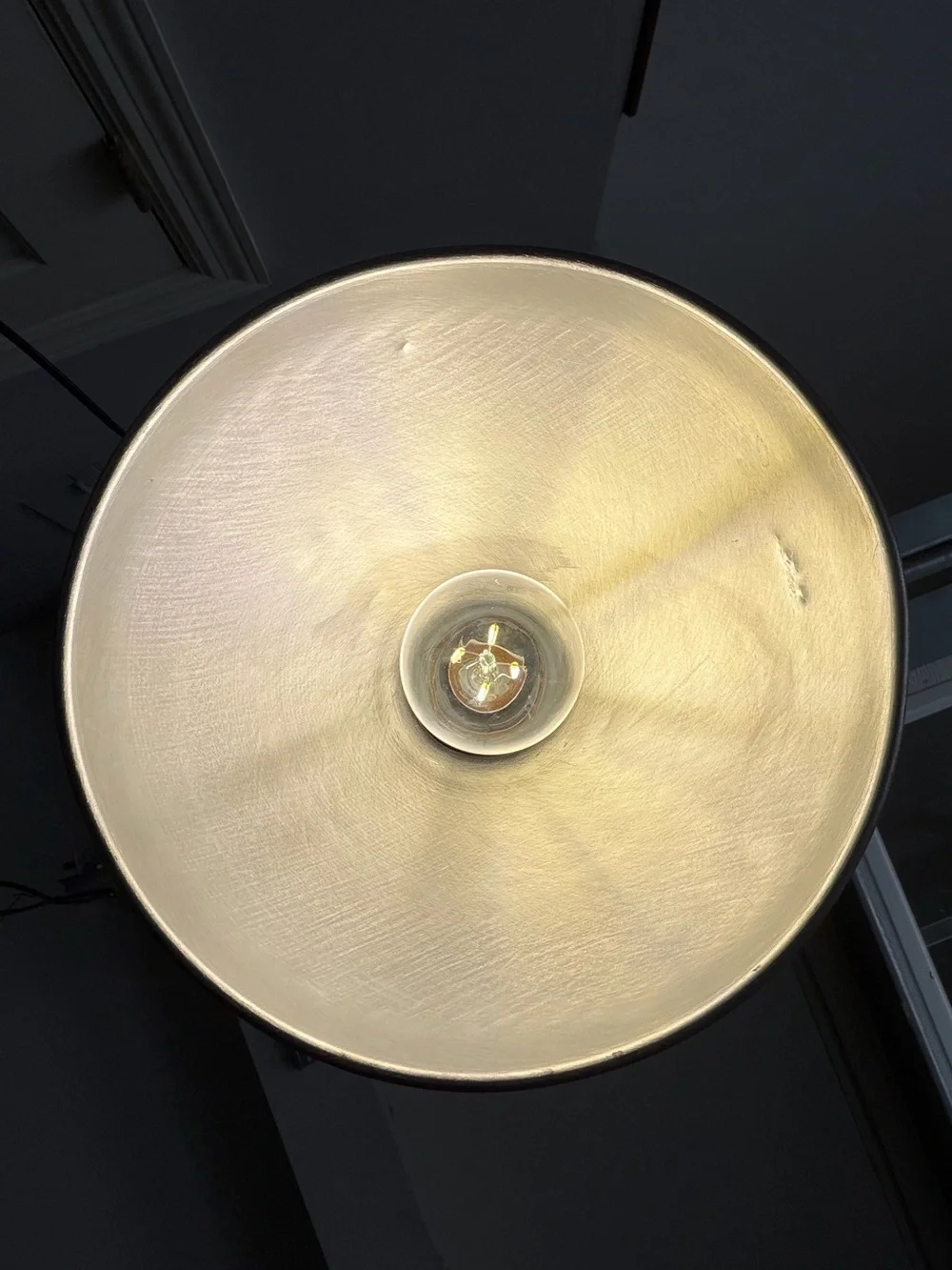 Pair of Industrial Silver Metal Dome Plug-in Pendant Light 16’ cord